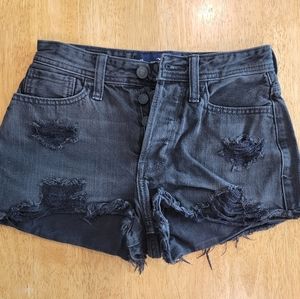 EUC Hollister black high rise shorts